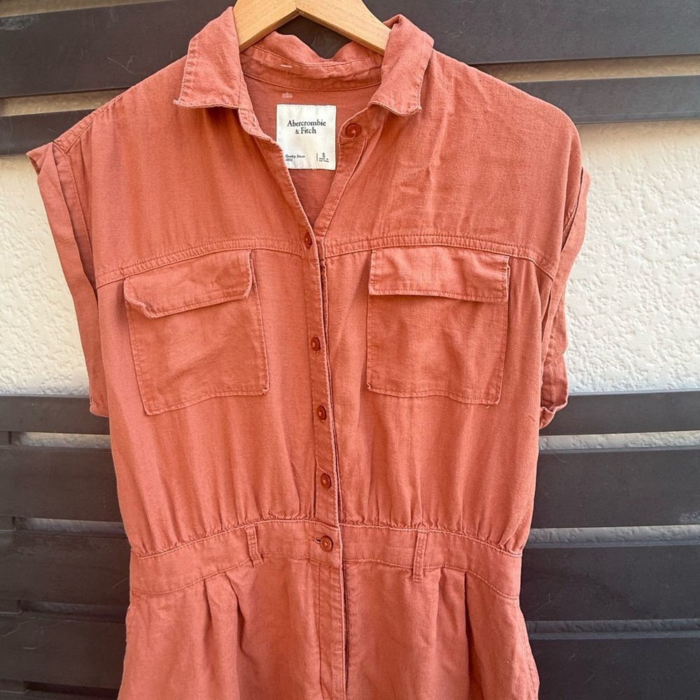 Abercrombie & Fitch Button-Front Utility Romper I… - image 4